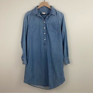 J. Crew Chambray Button-up Shirt Dress